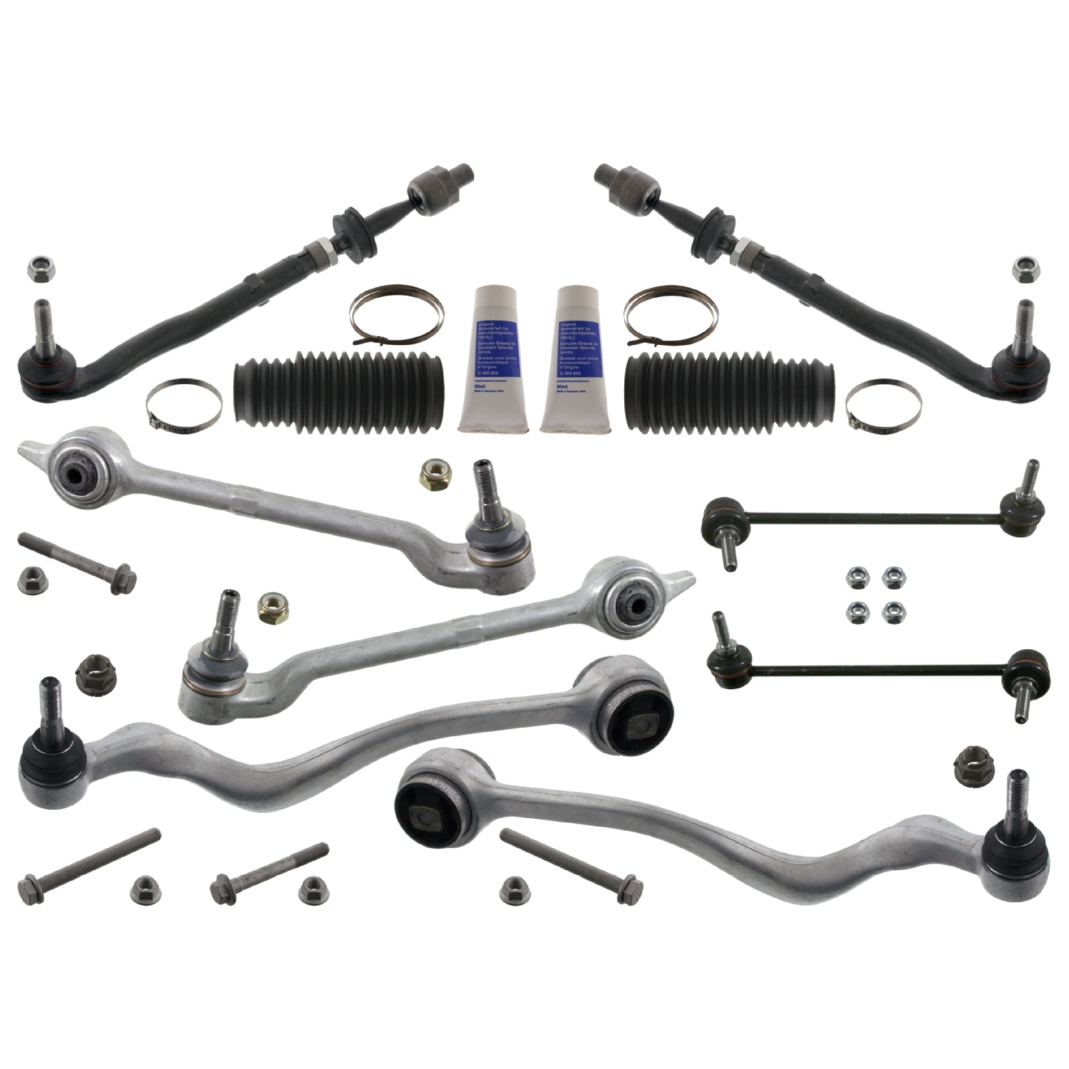 Front Control Arm Kit Inc Joints Stabiliser Links Tie Rod Ends 