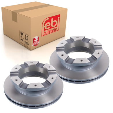 Pair of Rear Brake Disc Fits Mitsubishi FUSO OE MK584497 Febi 47463