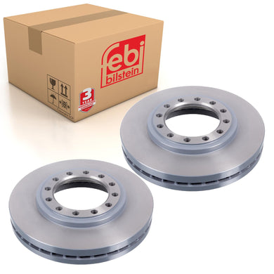 Pair of Front Brake Disc Fits Isuzu OE 8973872290 Febi 47470