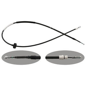 Rear Left Brake Cable Fits Seat Exeo Audi A4 quattro 8E Febi 48304