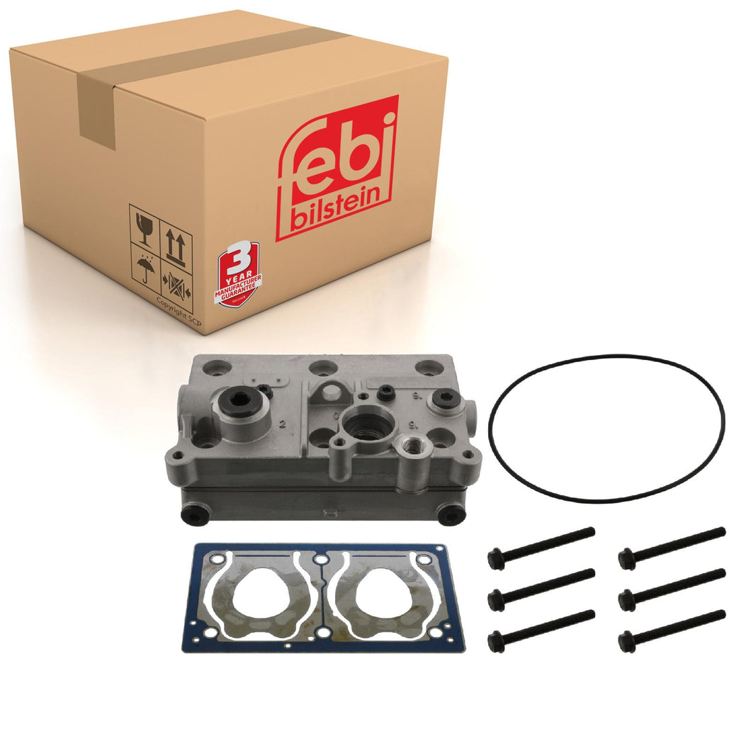 Air Compressor Cylinder Head Inc Valve Plate Fits Volvo B11 R B13 FH Febi 48312