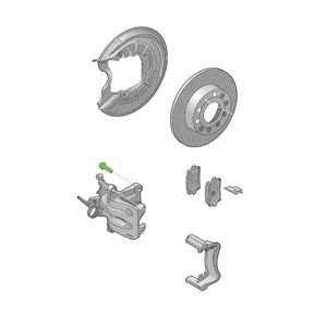 Golf Rear Brake Carrier Bolt x2 Fits VW Mk5 Mk6 Mk7 Passat Tiguan Febi 48817