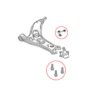 Ball Joint Mounting Kit Fits Audi A2 VW Lupo Polo Fox N 101 277 07 S1 Febi 49043