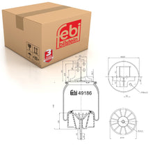 Load image into Gallery viewer, Rear Air Spring Inc Steel Piston &amp; Piston Rod Fits IVECO EuroStar Eur Febi 49186