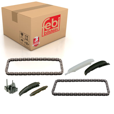 Lower Upper Timing Chain Kit Inc Sliding Rails & Chain Tensioner Fits Febi 49555