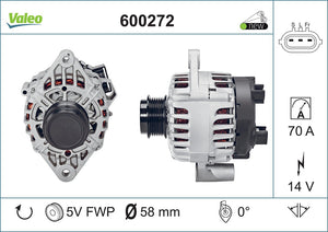 Alternator Fits Hyundai I10 Valeo 600272