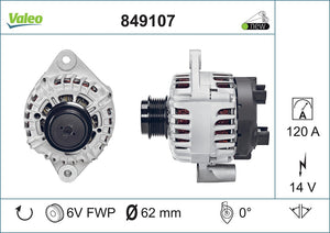 Alternator Fits Vauxhall Astra Vectra Zafira Valeo 849107