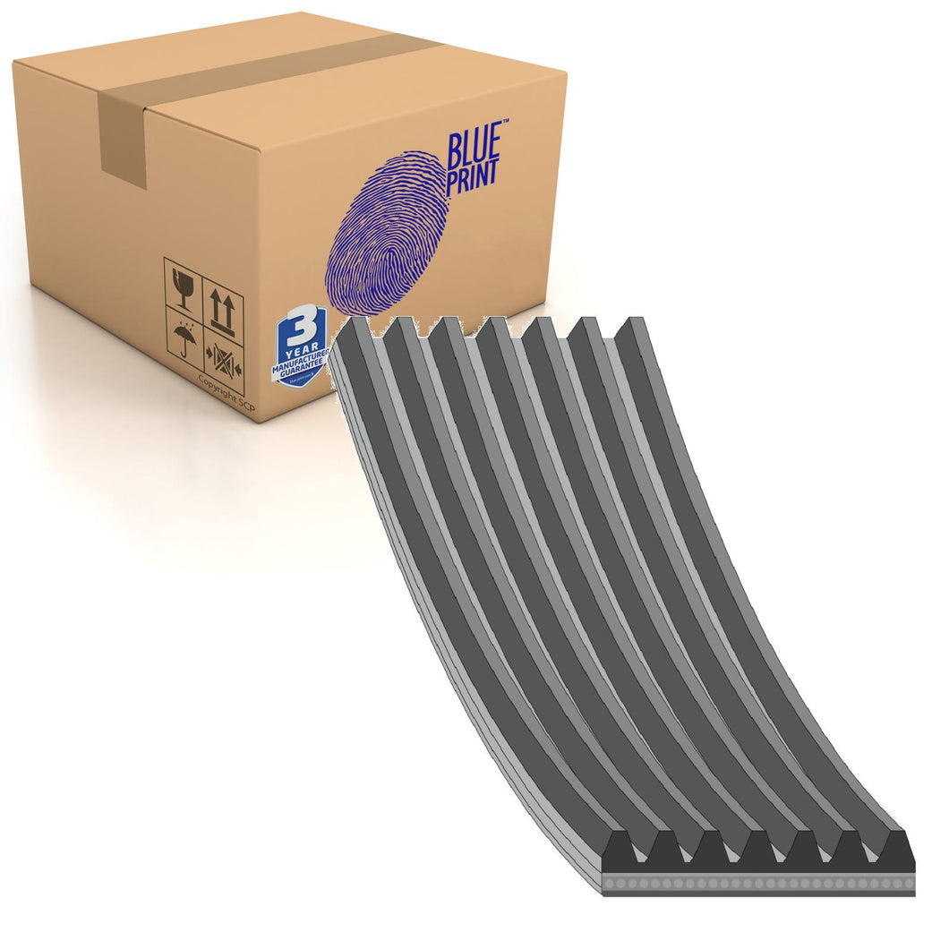 7 Ribbed Auxiliary V Belt Aux 1240mm Fits Fiat 60808385 Blue Print AD07R1240