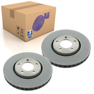 Pair of Front Brake Disc Fits Chrysler Grand Voyager Blue Print ADA104301