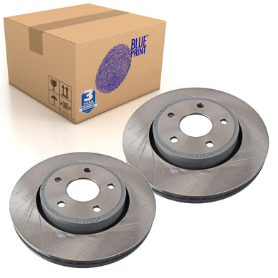 Pair of Front Brake Disc Fits Chrysler OE 52089269AB Blue Print ADA104311