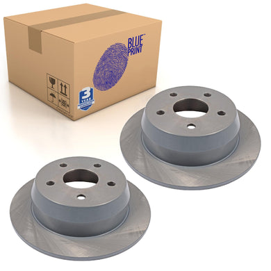 Pair of Rear Brake Disc Fits Chrysler OE 52098666 Blue Print ADA104312