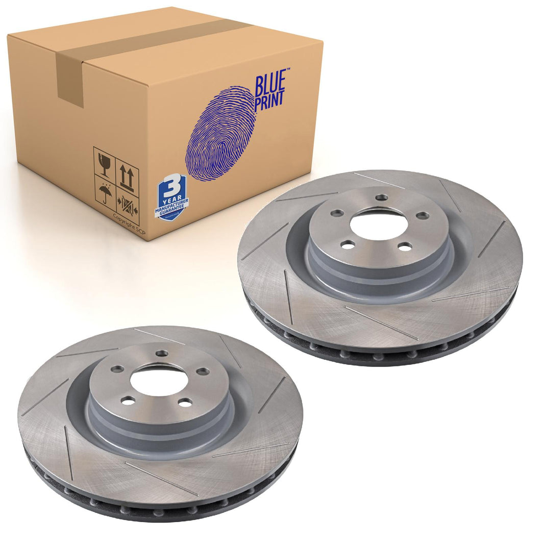Pair of Front Brake Disc Fits Chrysler 300C OE 05290537AB Blue Print ADA104317