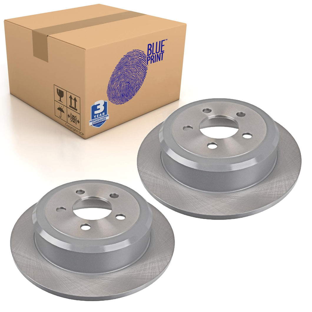 Pair of Rear Brake Disc Fits Mercedes Benz Dodge Nitro Blue Print ADA104319