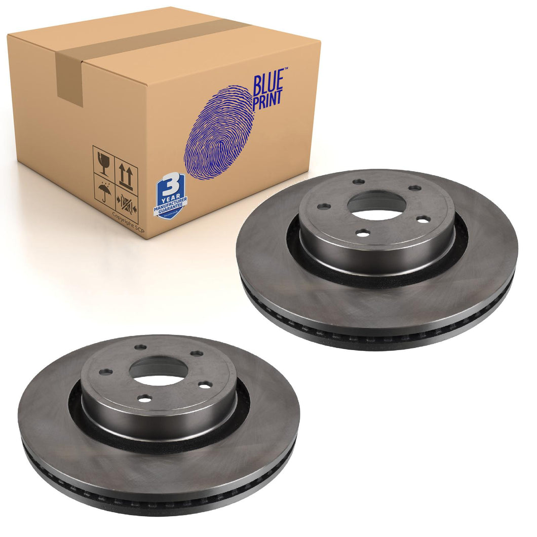 Pair of Front Brake Disc Fits Mercedes Benz Dodge Ram Blue Print ADA104320
