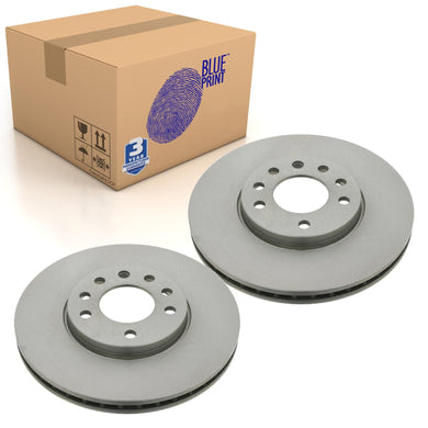 Pair of Front Brake Disc Fits Vauxhall Signum Vectra Cadill Blue Print ADA104323