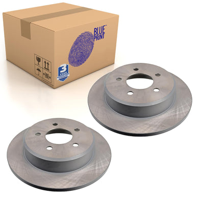 Pair of Rear Brake Disc Fits Chrysler Grand Voyager Blue Print ADA104327