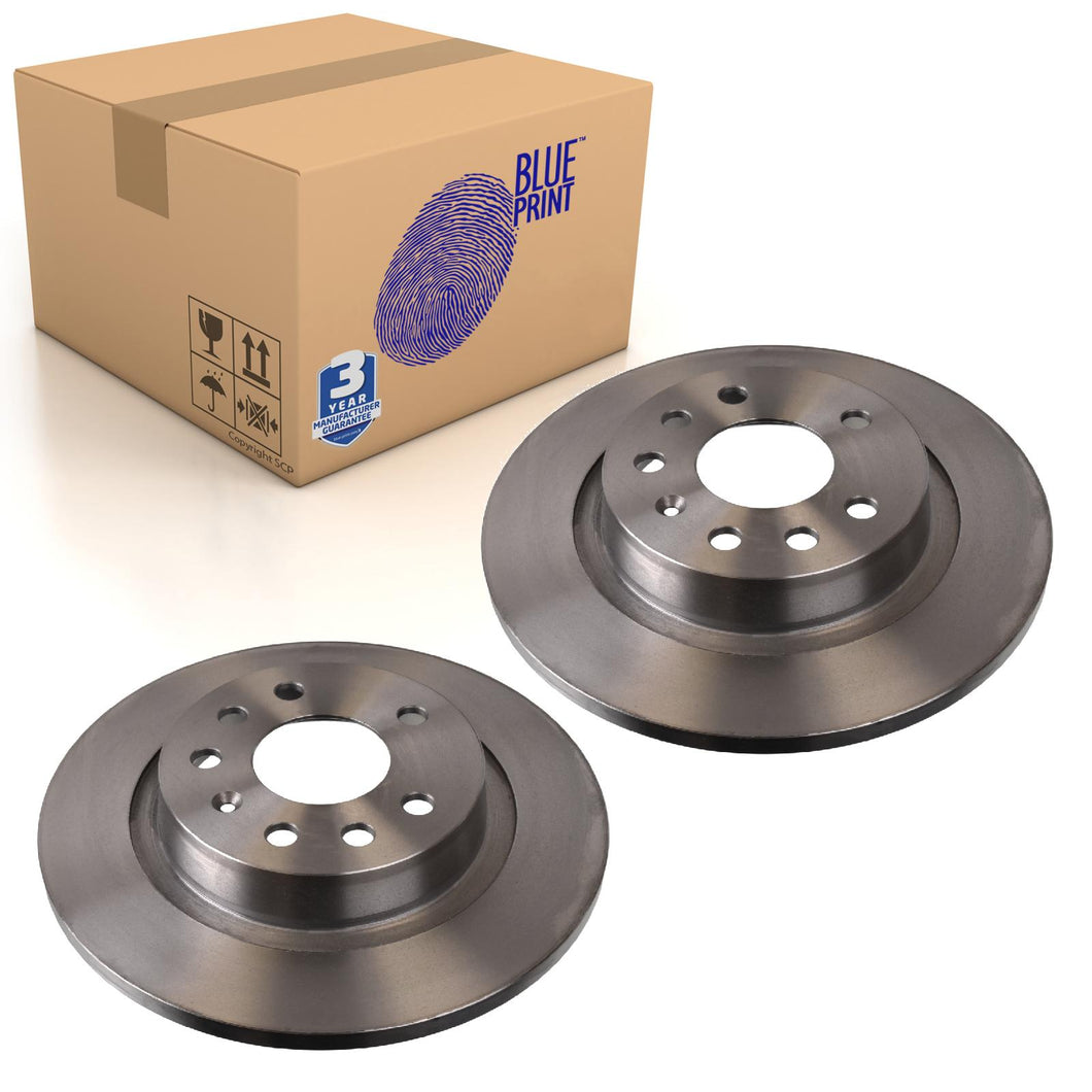 Pair of Rear Brake Disc Fits Cadillac BLS Vauxhall Signum V Blue Print ADA104336