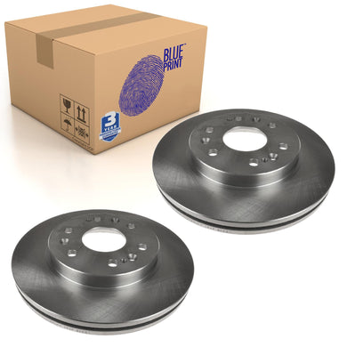 Pair of Front Brake Disc Fits Cadillac Escalade Blue Print ADA104344