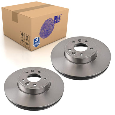 Pair of Front Brake Disc Fits Lincoln Town OE F8VZ1125AA Blue Print ADA104350