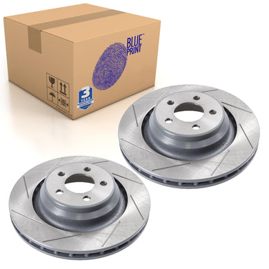 Pair of Rear Brake Disc Fits Chrysler 300C OE 05290538AC Blue Print ADA104361