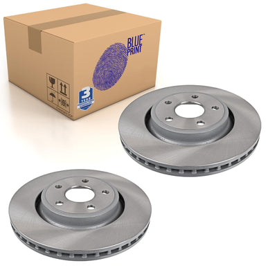 Pair of Front Brake Disc Fits Chrysler OE 68035012AB Blue Print ADA104363
