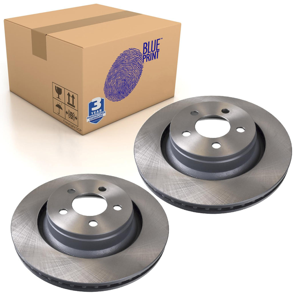 Pair of Front Brake Disc Fits Dodge Nitro Chrysler Blue Print ADA104368