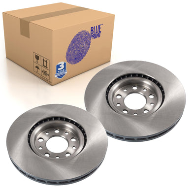 Pair of Front Brake Disc Fits Jeep Renegade OE 51963548 Blue Print ADA104377