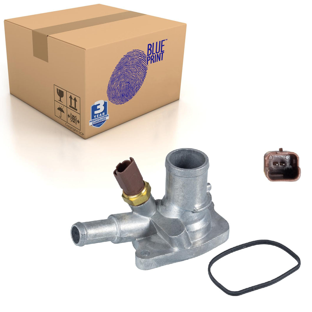 Thermostat Housing Inc Temperature Switch & Seal Fits Ford Blue Print ADA109217