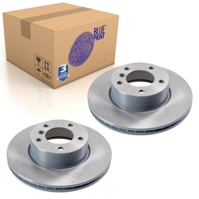 Pair of Front Brake Disc Fits BMW 1 Series E81 E82 E87 LCI Blue Print ADB114305