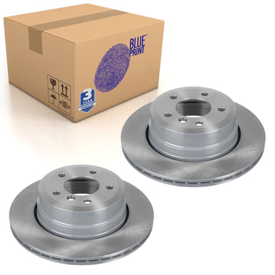 Pair of Rear Brake Disc Fits BMW OE 34216864053 Blue Print ADB1143100