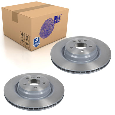 Pair of Rear Brake Disc Fits BMW 5 Series 7 Series Blue Print ADB1143107