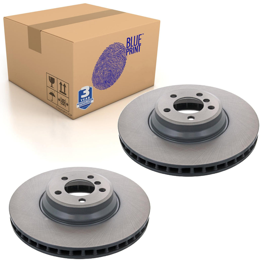 Pair of Front Brake Disc Fits BMW 7 Series OE 34116766107 Blue Print ADB1143108