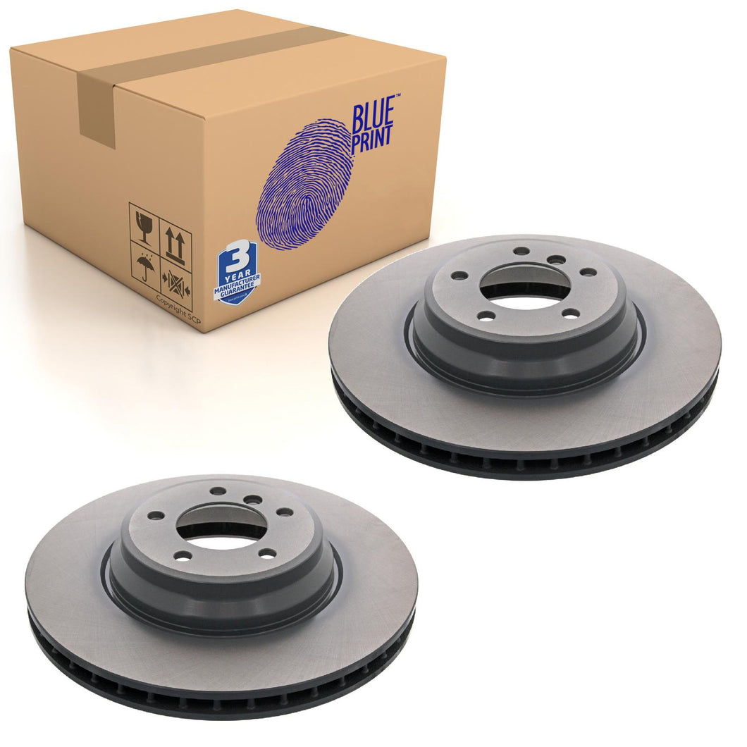 Pair of Front Brake Disc Fits BMW X1 E84 OE 34116770729 Blue Print ADB114310