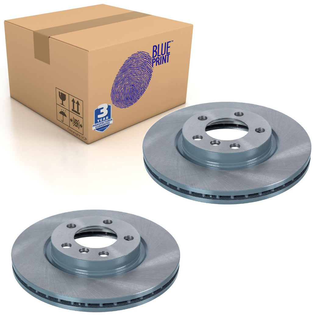 Pair of Front Brake Disc Fits Mini BMW Cooper R60 R61 Blue Print ADB114312