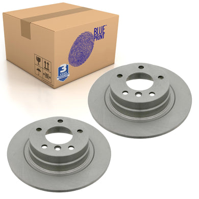 Pair of Rear Brake Disc Fits BMW OE 34216855002 Blue Print ADB114329