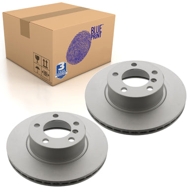 Pair of Front Brake Disc Fits BMW OE 34116792217 Blue Print ADB114331