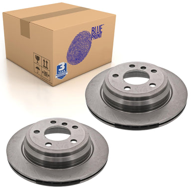 Pair of Rear Brake Disc Fits BMW OE 34216864900 Blue Print ADB114334