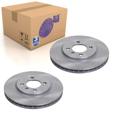 Pair of Front Brake Disc Fits BMW OE 34111160915 Blue Print ADB114335