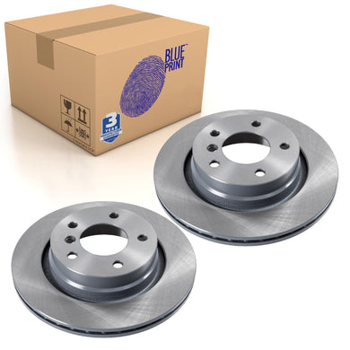 Pair of Rear Brake Disc Fits BMW OE 34216864056 Blue Print ADB114336