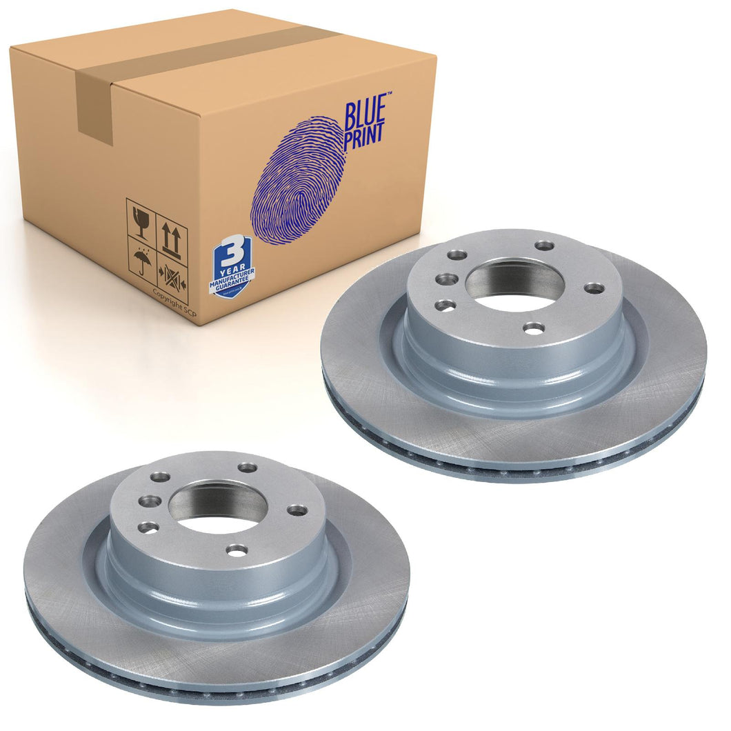 Pair of Rear Brake Disc Fits BMW 1 Series E81 E87 LCI F20 F Blue Print ADB114337