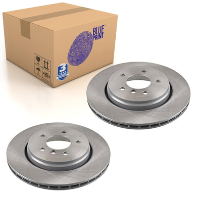 Pair of Rear Brake Disc Fits BMW OE 34201166073 Blue Print ADB114338