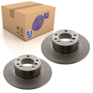 Pair of Front Brake Disc Fits BMW 5 Series E34 Blue Print ADB114340