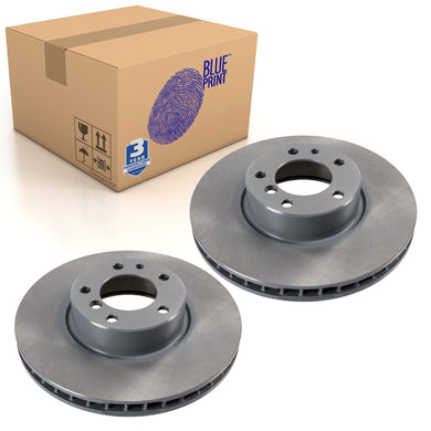 Pair of Front Brake Disc Fits BMW OE 34116767059 Blue Print ADB114342