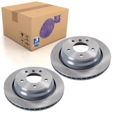 Pair of Rear Brake Disc Fits BMW OE 34216767060 Blue Print ADB114343