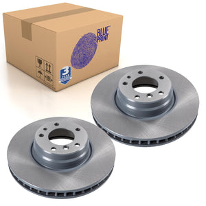 Pair of Front Brake Disc Fits BMW 7 OE 34116757757 Blue Print ADB114344