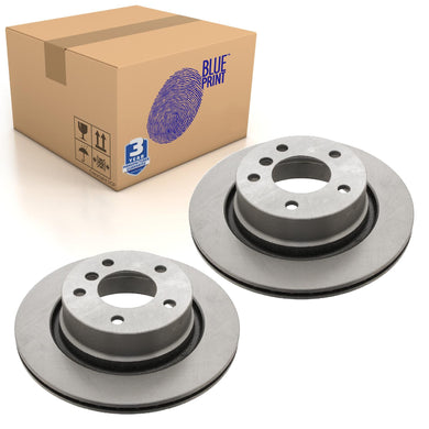 Pair of Rear Brake Disc Fits BMW OE 34216794303 Blue Print ADB114352