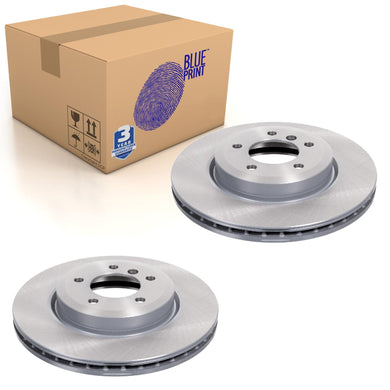 Pair of Front Brake Disc Fits BMW OE 34116864047 Blue Print ADB114353