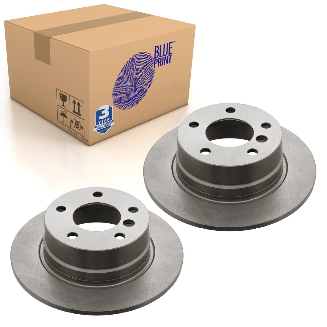 Pair of Rear Brake Disc Fits BMW OE 34216794306 Blue Print ADB114354