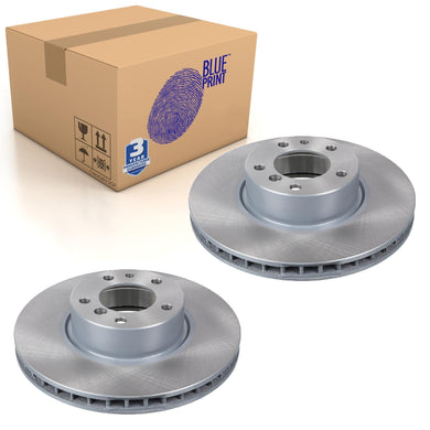 Pair of Front Brake Disc Fits BMW OE 34116757746 Blue Print ADB114355