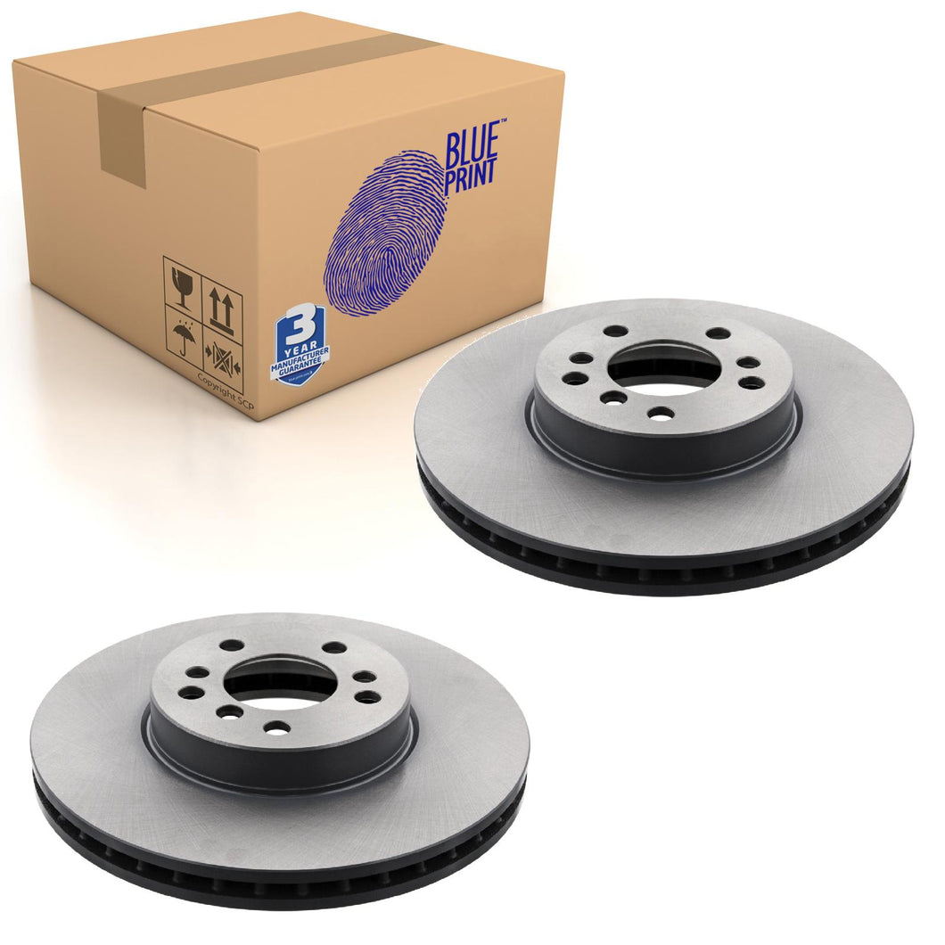 Pair of Front Brake Disc Fits BMW OE 34116794304 Blue Print ADB114357